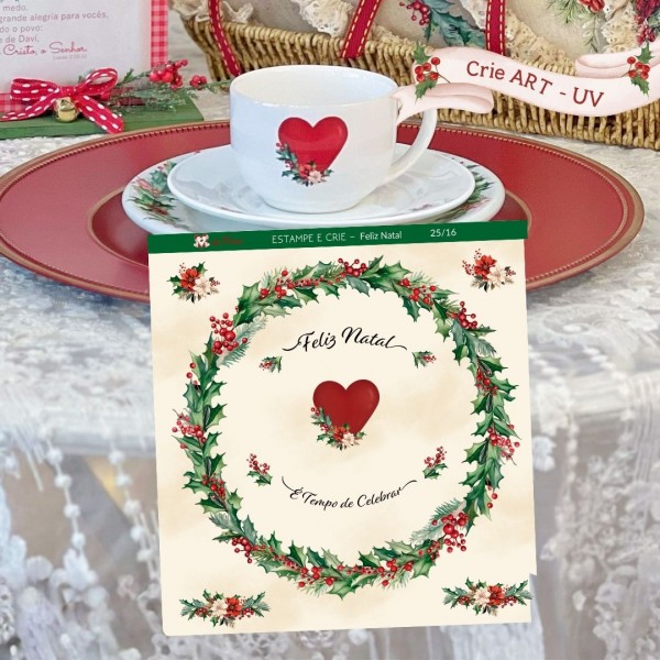 25 / 16 - Adesivo Crie Arte-UV - Natal - Guirlanda e Decor (Transfer de Louça) 25 / 16 - Adesivo Crie Arte-UV - Natal - Guirlanda e Decor (Transfer de Louça)