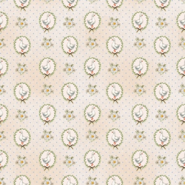 C00033 - Tecido Tricoline Digital LAR DOCE LAR - Gansos no Arranjo C00033 - Tecido Tricoline Digital LAR DOCE LAR - Gansos no Arranjo