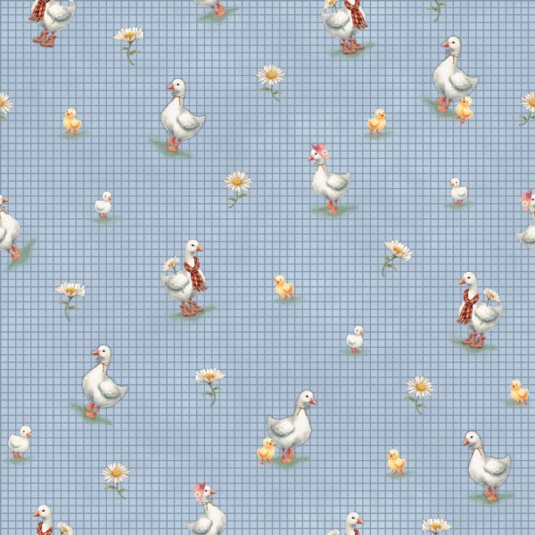 C91875-01 - Tecido Tricoline Digital LAR DOCE LAR - GANSO Grid - AZUL C91875-01 - Tecido Tricoline Digital LAR DOCE LAR - GANSO Grid - AZUL