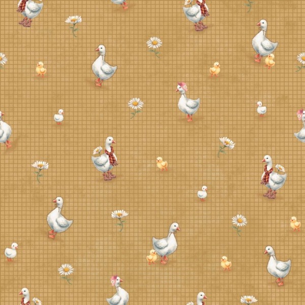 C91875-02 - Tecido Tricoline Digital LAR DOCE LAR - GANSO Grid - OCRE C91875-02 - Tecido Tricoline Digital LAR DOCE LAR - GANSO Grid - OCRE