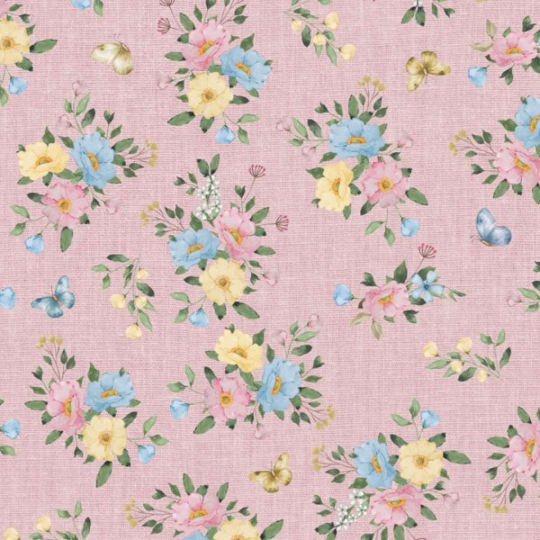 C92749-03 - Tecido Tricoline Digital FLORENCE - Floral G - ROSA C92749-03 - Tecido Tricoline Digital FLORENCE - Floral G - ROSA