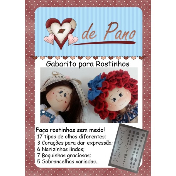 Gabarito para Rostinho I - FAÇA SEM MEDO Gabarito para Rostinho I - FAÇA SEM MEDO