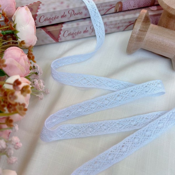 RN121 - Renda de Algodão CANDY COLORS - AZUL (LARGURA - 1cm) RN121 - Renda de Algodão CANDY COLORS - AZUL (LARGURA - 1cm)