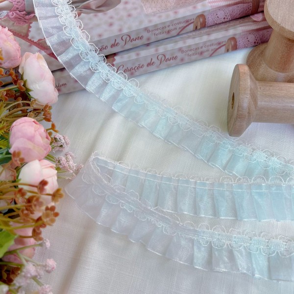 RN129 - Renda Frufru CANDY COLORS - AZUL (LARGURA - 2,5cm) RN129 - Renda Frufru CANDY COLORS - AZUL (LARGURA - 2,5cm)