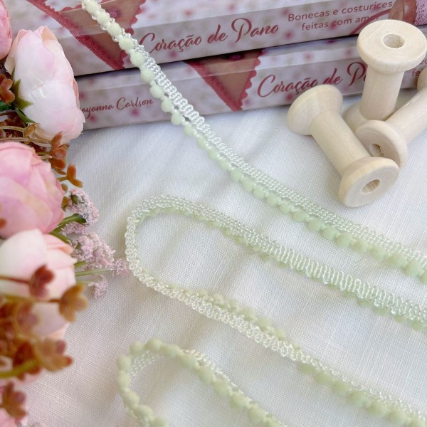 RN134 - Renda Mini Pompom CANDY COLORS - VERDE RN134 - Renda Mini Pompom CANDY COLORS - VERDE